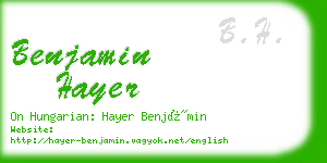 benjamin hayer business card